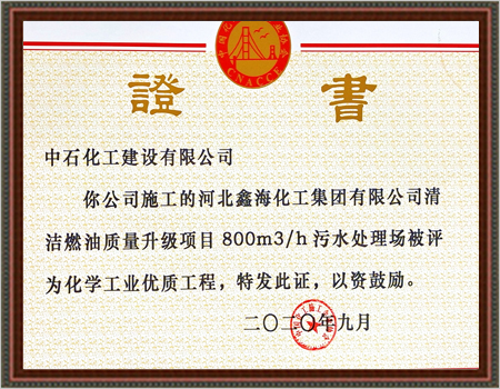 2020年化学工业优质工程